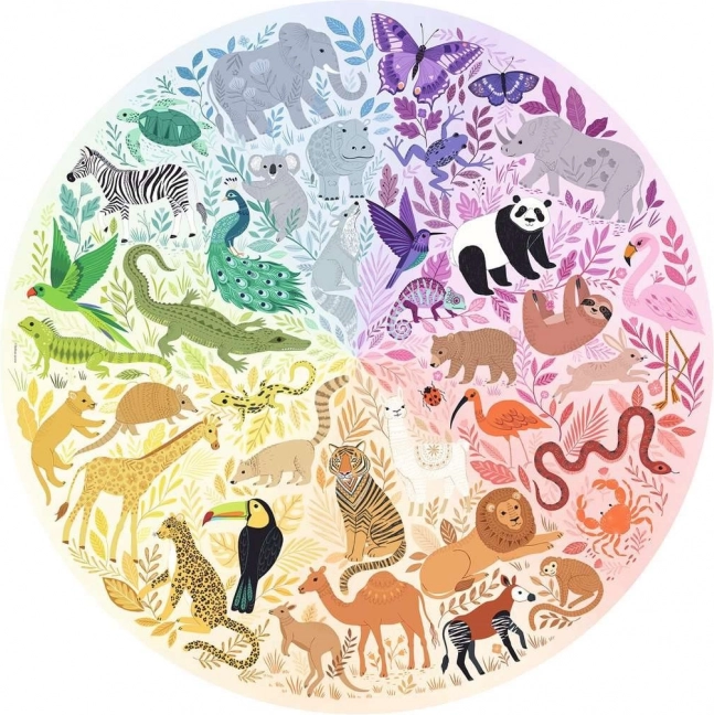 RAVENSBURGER Rundpuzzle Farbkreis: Tiere 500 Teile