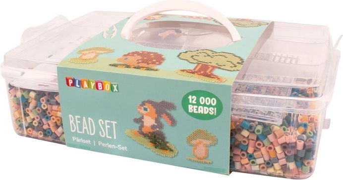 Bügelperlen im Kunststoffkoffer Mellow Pastel mit Platte und Vorlagen 12.000 Stk.