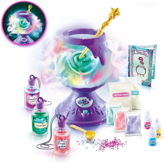 Magischer Kessel mit Licht und Nebel