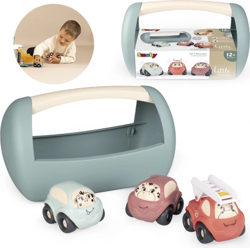 Little Smoby Set mit Autos in tragbarer Box