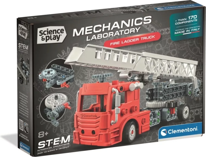 Clementoni Science&Play Mechaniklabor Feuerwehrfahrzeug mit Leiter