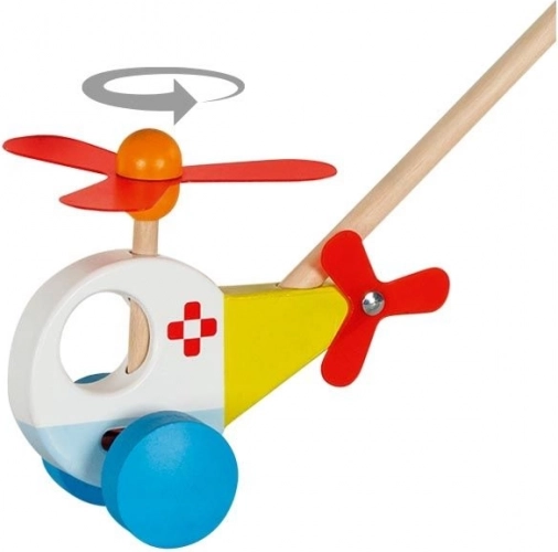 Goki-Holz-Hubschrauber mit Stab