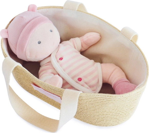 Doudou Jolijou Puppe Pola in Kinderwagen-Tasche 28 cm