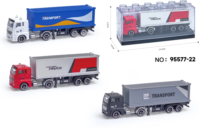 Metallmodell eines Containerfahrzeugs 1:64