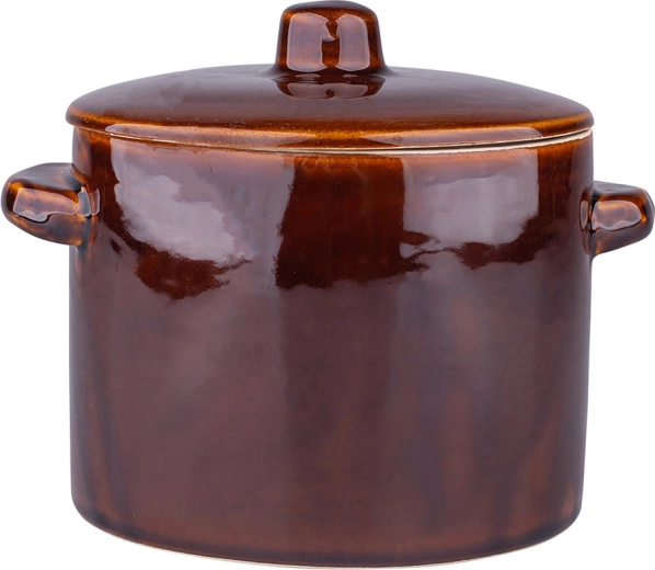Steinguttopf 1,5 l mit Deckel