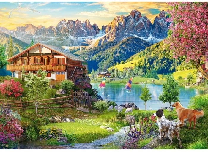 Puzzle Ruhe in den Dolomiten 1000 Teile SCHMIDT