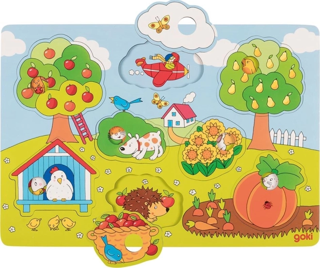 Goki Holzpuzzle Im Garten