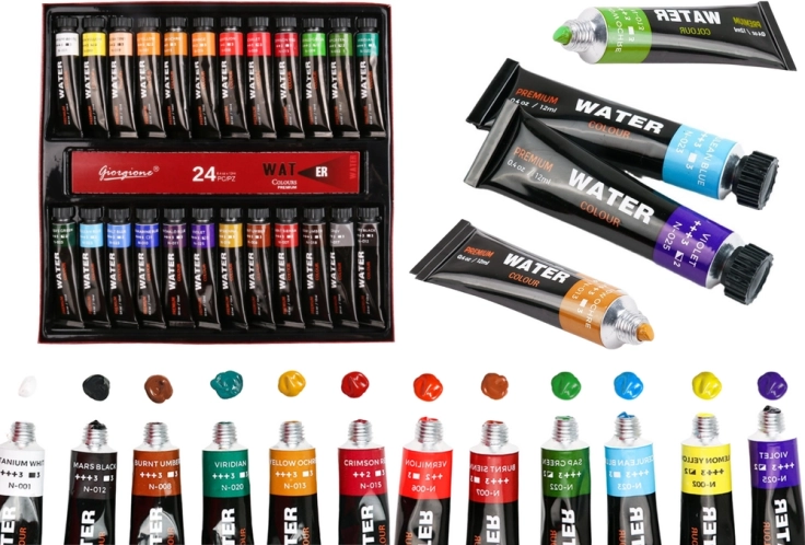 Acrylfarbenset in Tuben – 24 Farben
