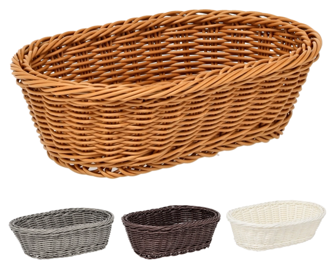 Ovaler Kunststoffkorb 24 × 16 × 7 cm