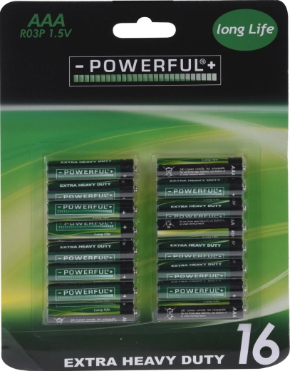 Zink-Kohle-Batterien AAA Extra Heavy Duty, 16 Stk.