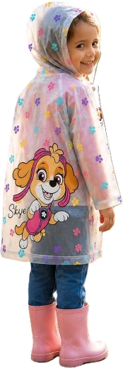 Transparenter Kinder-Regenponcho Paw Patrol Skye – Größe: 98–104