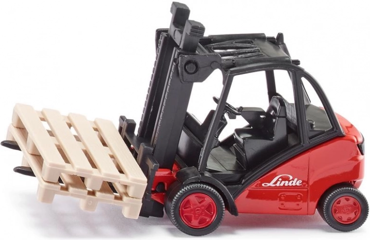Gabelstapler LINDE 1:50 – Metallmodell SIKU mit Paletten