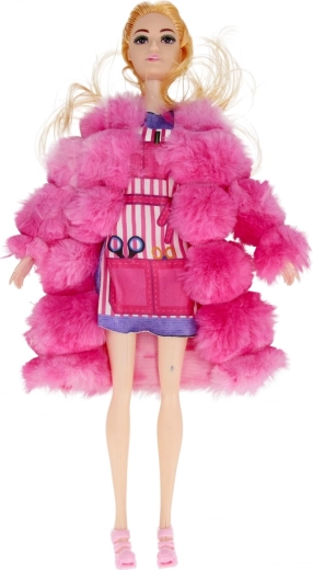 Stylischer Pelz und modernes Outfit