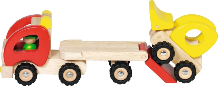 Massivholz und Gummireifen