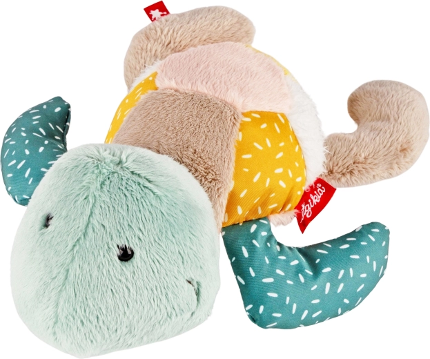 Sigikid Patchwork-Plüschschildkröte – erstes Kuscheltier für Babys