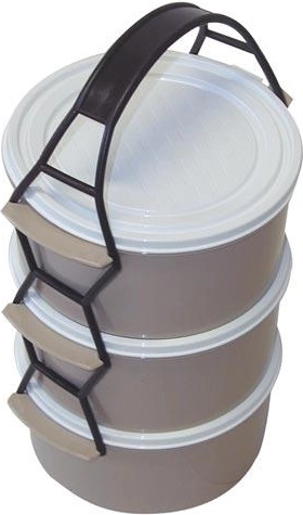 Essensträger 3x1,0 l aus Kunststoff