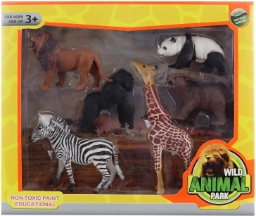 Set aus wilden Tieren aus Kunststoff für Kinder