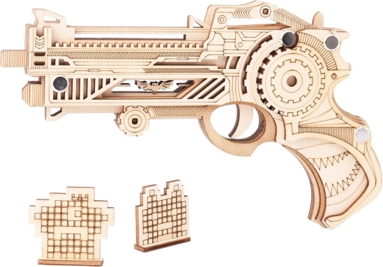 Holz 3D Puzzle Gummibandpistole Virbius
