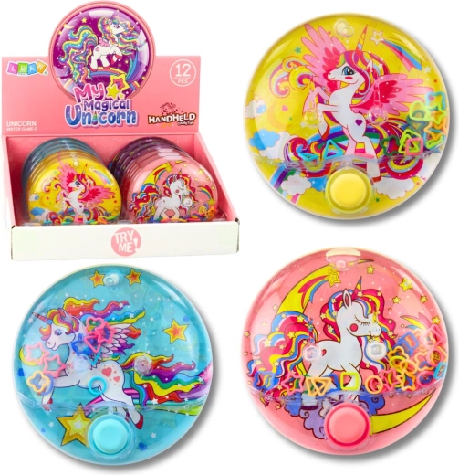 Wasserspiel Einhorn – rundes Taschenspiel 10 cm