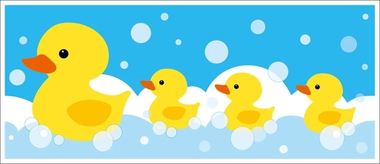 Dekorative Aufkleber Entchen