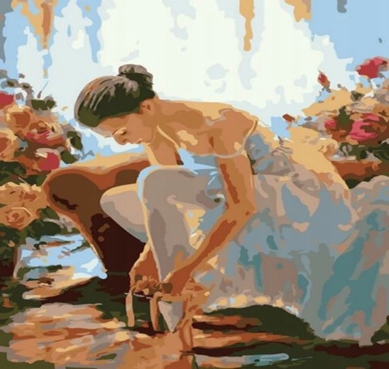Malen nach Zahlen Ballerina 40 × 50 cm