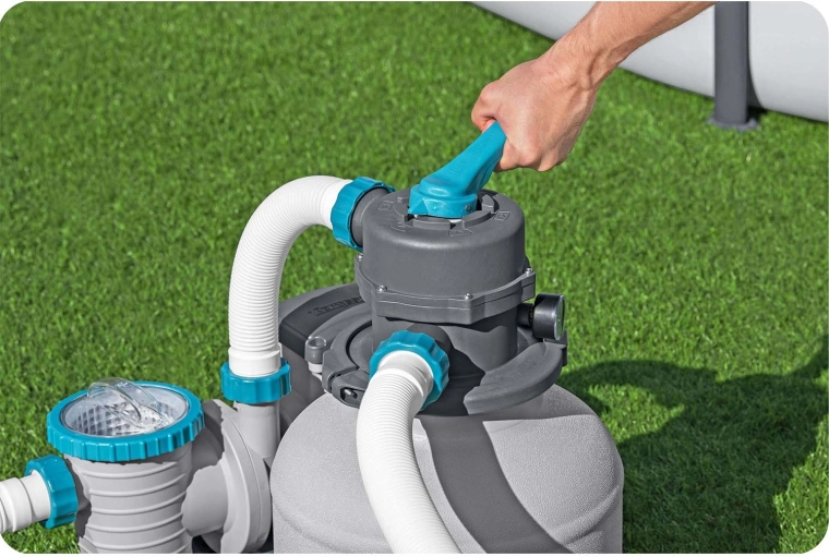 6-Wege-Ventil für einfaches Umschalten der Funktionen