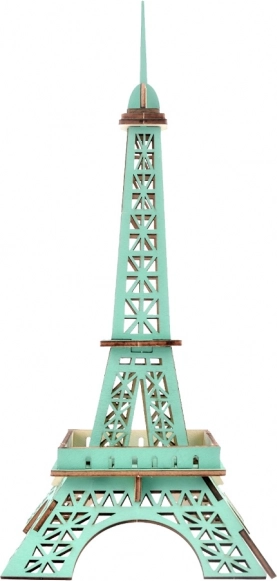 Holz-3D-Puzzle Eiffelturm türkis