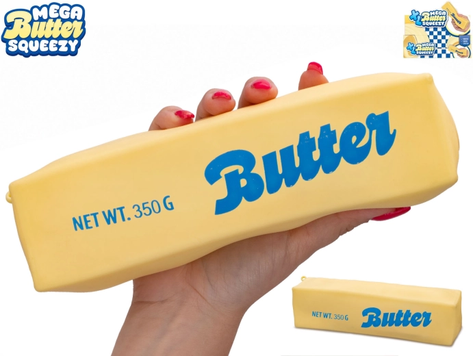 Mega Squeeze Stretch-Butterwürfel XL Antistress-Quetschspielzeug – 1 Stück