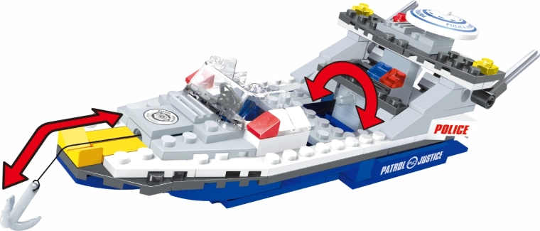 Polizeiboot für abenteuerliches Spielen