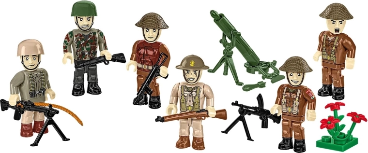 Sechs detailreiche Minifiguren für dynamische Szenen