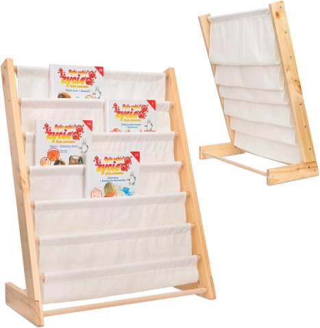 Kinder Holzregal für Bücher mit Ständer 76,5 cm