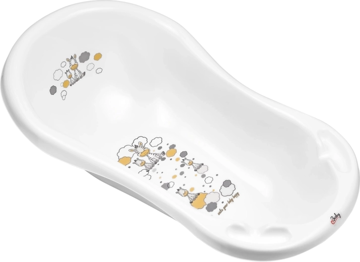 Babybadewanne MALTEX Zebra 84 cm – weiß