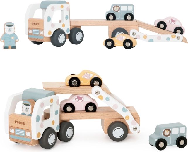 Zweistöckiger Transporter mit Rampe