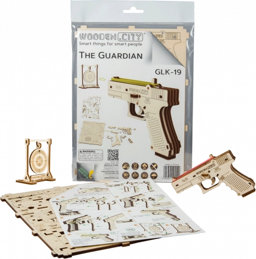 Holz-3D-Puzzle Pistole WOODEN CITY Guardian GLK-19