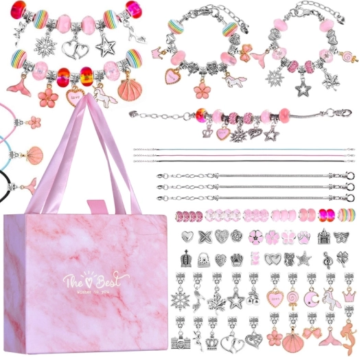 Kreativset zur Herstellung von Armbändern mit Charms und Perlen