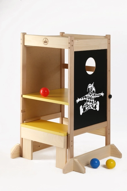 Lern-Turm multifunktional aus Massivholz