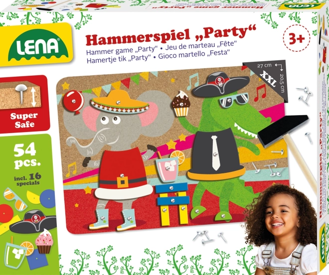 Hammer-Spiel aus buntem Kork für Kinder