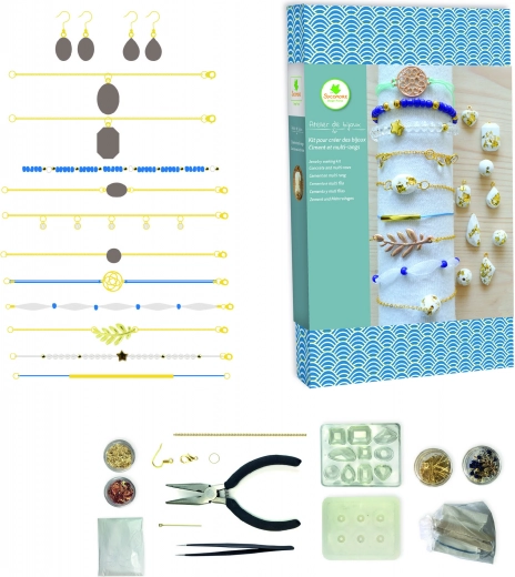 Herstellung von Betonschmuck und Armbändern mit Goldfolie