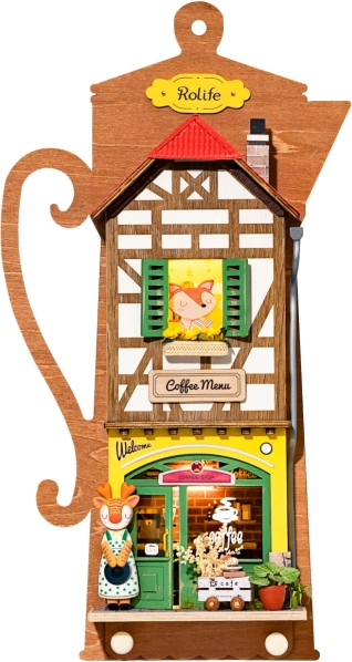 Miniatur-Häuschen zum Aufhängen Gemütliches Café