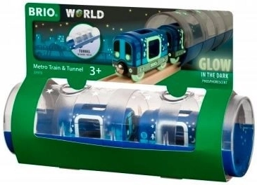 Metro-Set, das im Dunkeln leuchtet, mit Tunnel