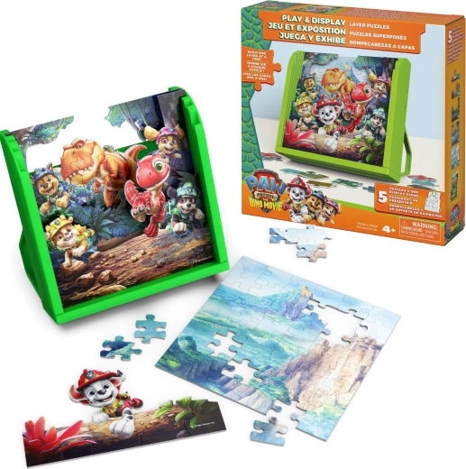 3D-Puzzle Paw Patrol und Dinosaurier mit Sockel