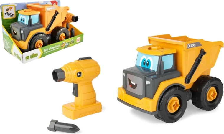Tomy JOHN DEERE Bau-Kipper mit Bohrmaschine Build-A-Buddy