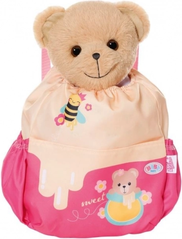 Baby Born rosa Rucksack für Teddybär
