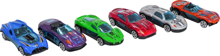 6 Metallautos im Set