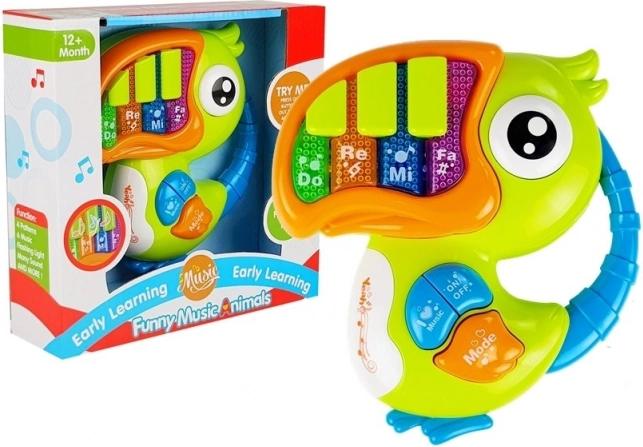 Kinderklavier Papagei grün