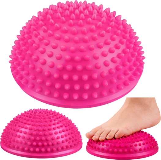 Sensorische Balance-Halbkugel mit Massage-Noppen, rosa, 16 cm