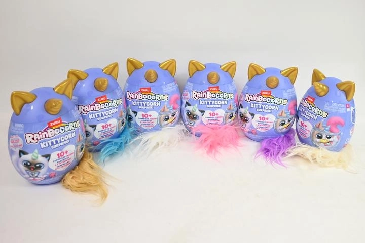 ZURU Rainbocorns Kittycorn Surprise – Überraschungs-Ei mit plüschigem Einhorn-Kätzchen