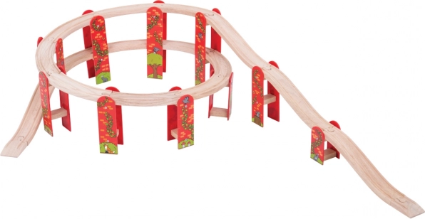 Bigjigs Rail mehrstöckiger Holzeisenbahn-Bausatz