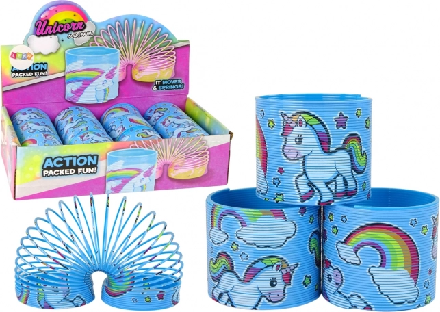 Kultige blaue Feder mit Einhorn, entspannend 6 cm