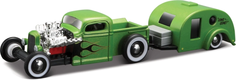 Maisto Design Tow & Go Chevrolet Pick-up mit Wohnanhänger